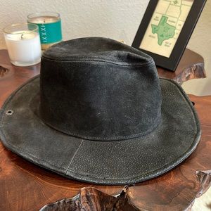 Peter Grimm Black Leather Hat Free People